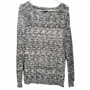 Le Chateau black white sequin sweater medium